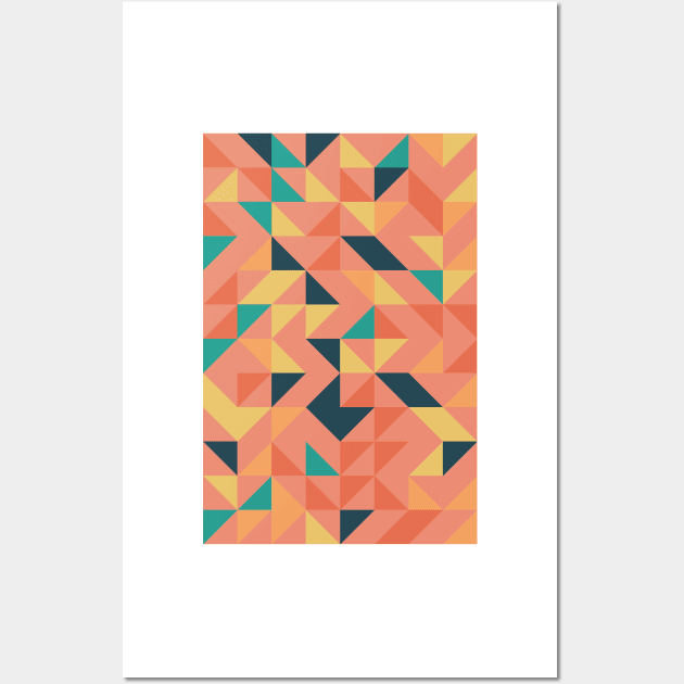 Creative Geometric Colourful Triangle Pattern #35 Wall Art by Trendy-Now